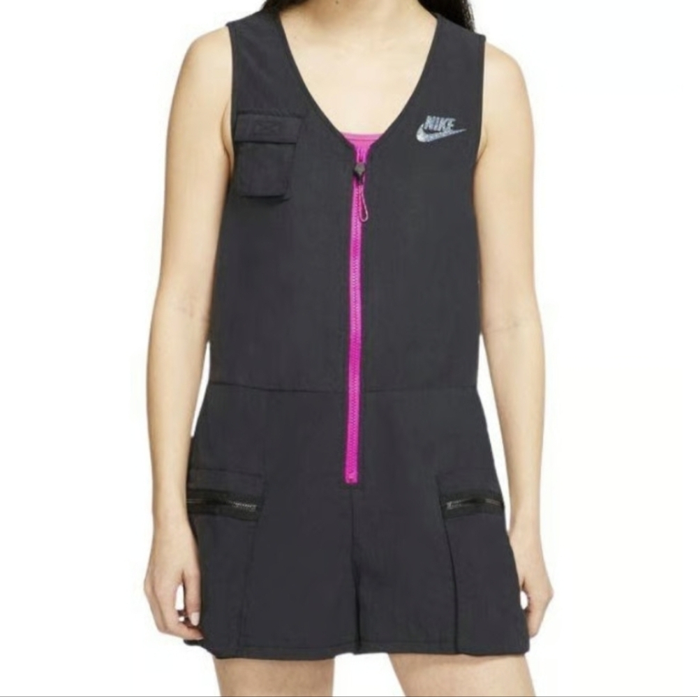 Nike Sportswear Icon Clash Romper Black Size Medium - Picture 2 of 9